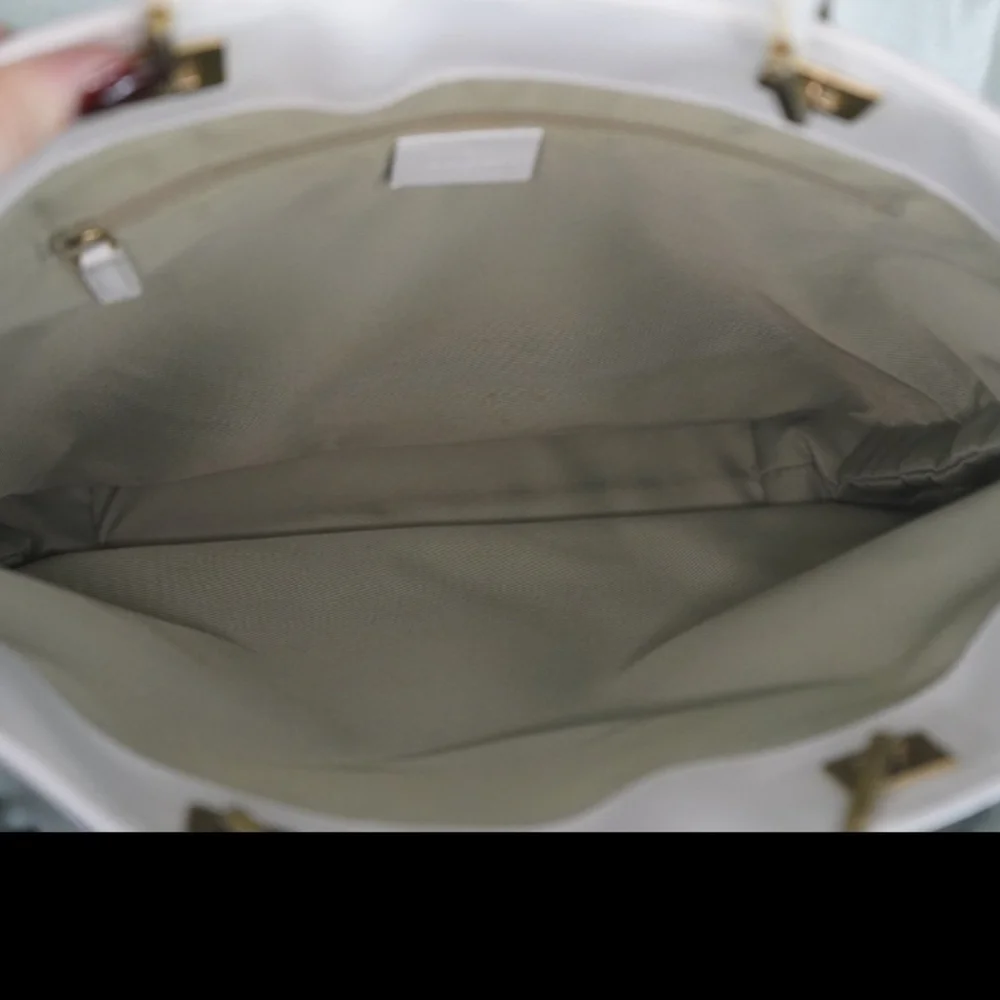 Gucci Light Green Tote with White Accents